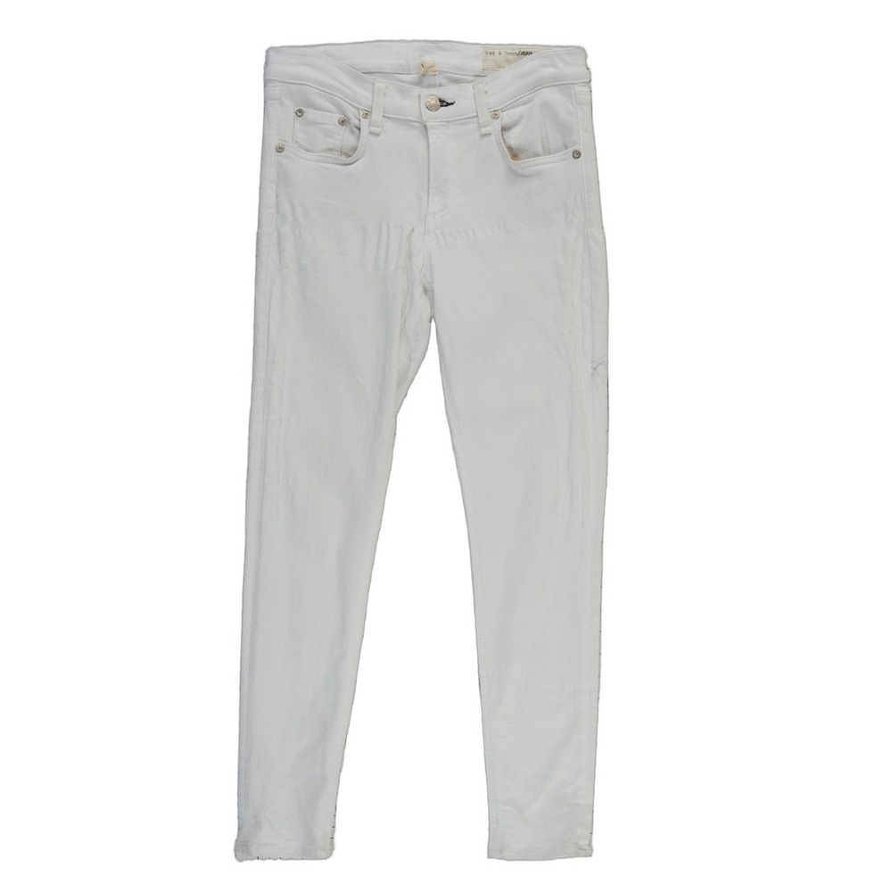 Rag & Bone Skinny Jeans Women's Size 28 White Stretch Denim Luxury Basics